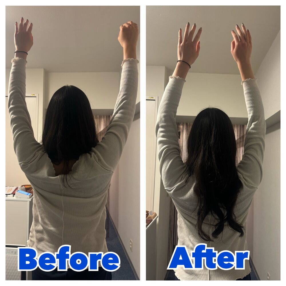 肩が軽くなって腕も上がってる♪(半蔵門　首肩リフレッシュ整体院＠千代田区)